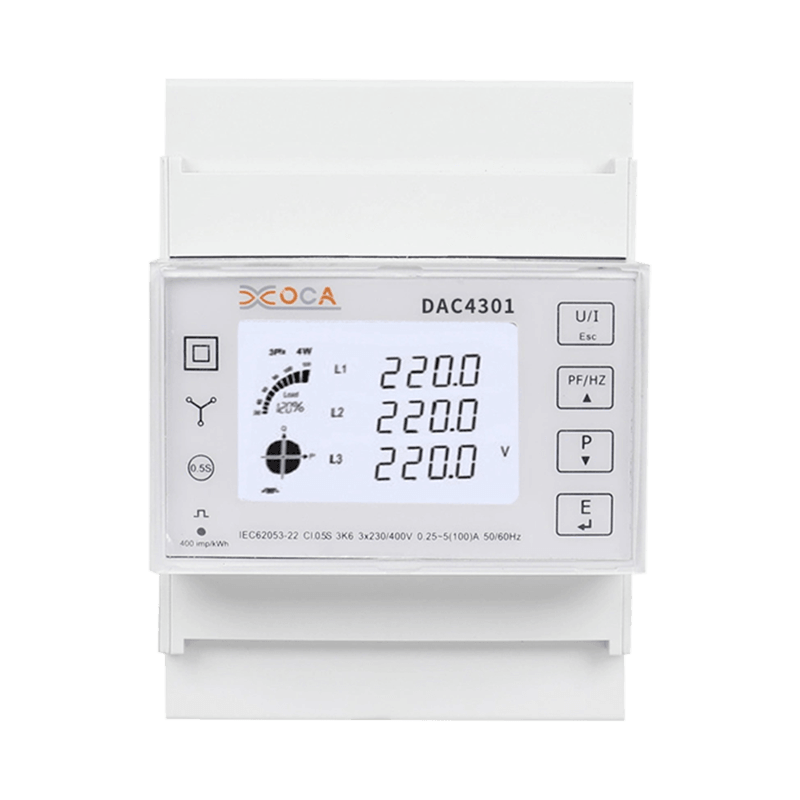 Dac4301 DIN Raylı AC Çoklu Tarife Modbus Elektrik Enerjisi Sayacı