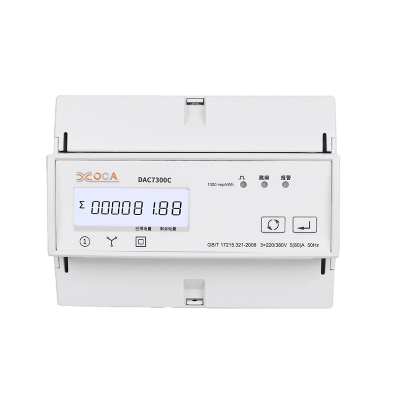 DAC7300C DIN Ray Üç Fazlı Modbus AC Röleli Elektrik Enerjisi Sayacı