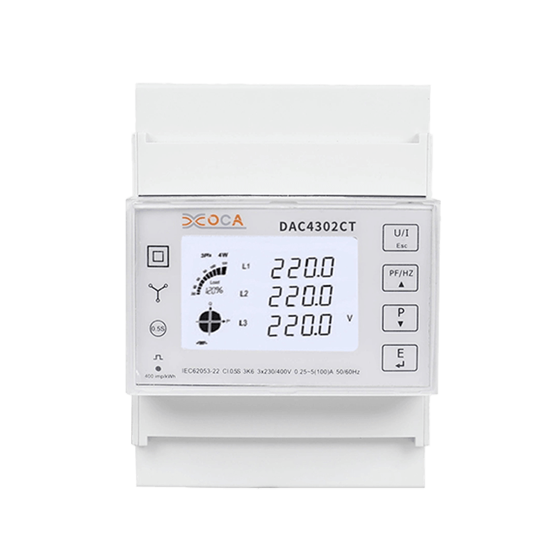 Dac4302CT DIN Raylı AC Üç Fazlı Modbus Akıllı Enerji Ölçer Multimetre