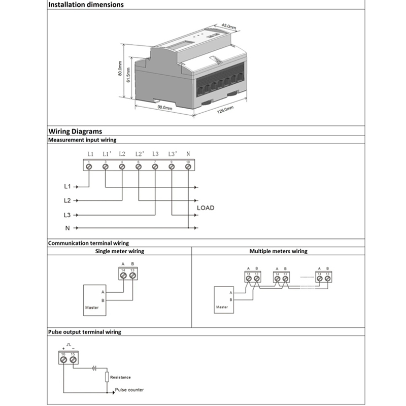 Dac7321c DIN Ray WiFi Ön Ödemeli Elektrik Enerjisi Sayacı