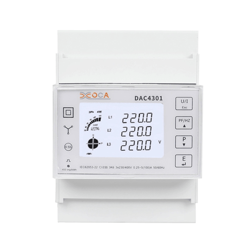 Dac4301 DIN Raylı Ön Ödemeli Modbus Elektrik Güç Ölçer