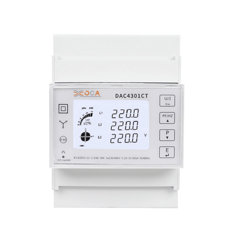 Dac4301CT DIN Ray CT Üç Fazlı Modbus Güç Ölçer