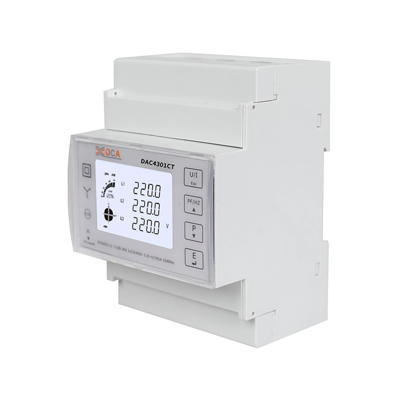 Dac4301CT DIN Raylı Modbus Üç Fazlı Akıllı Elektrik Enerjisi Sayacı