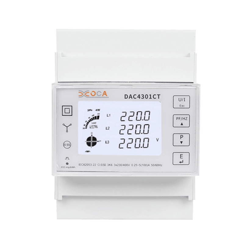 Dac4301CT Üç Fazlı RS485 Modbus DIN Raylı Dijital Enerji Sayacı