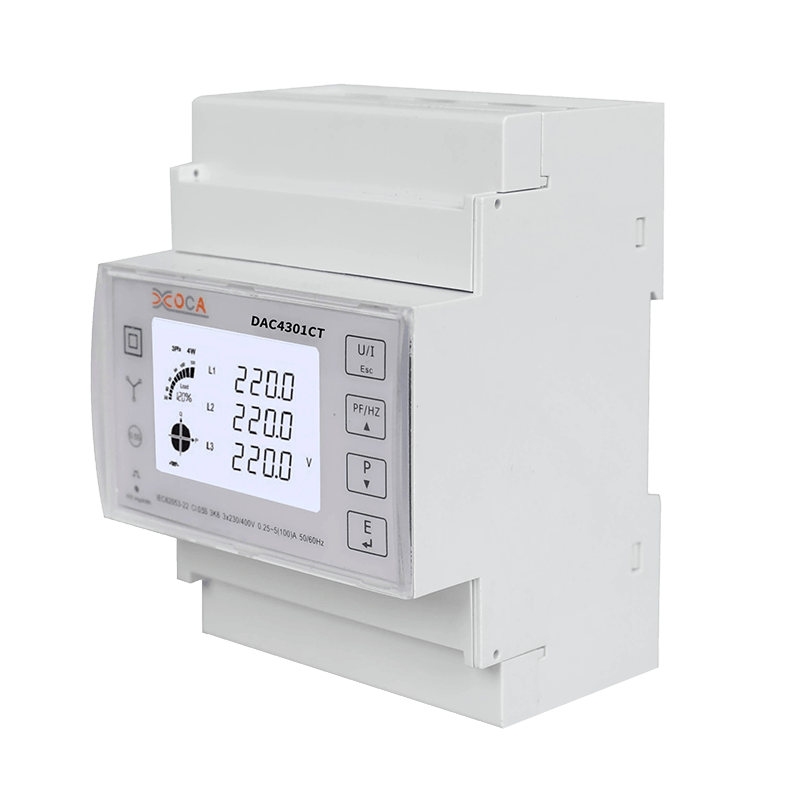 Dac4301CT Üç Fazlı RS485 Modbus DIN Raylı Dijital Enerji Sayacı