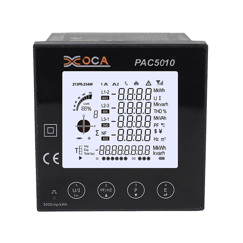 PAC5010 Büyük LCD WiFi Akıllı Güç Ölçer Elektrik Enerjisi Ölçer Elektrik Analizörü