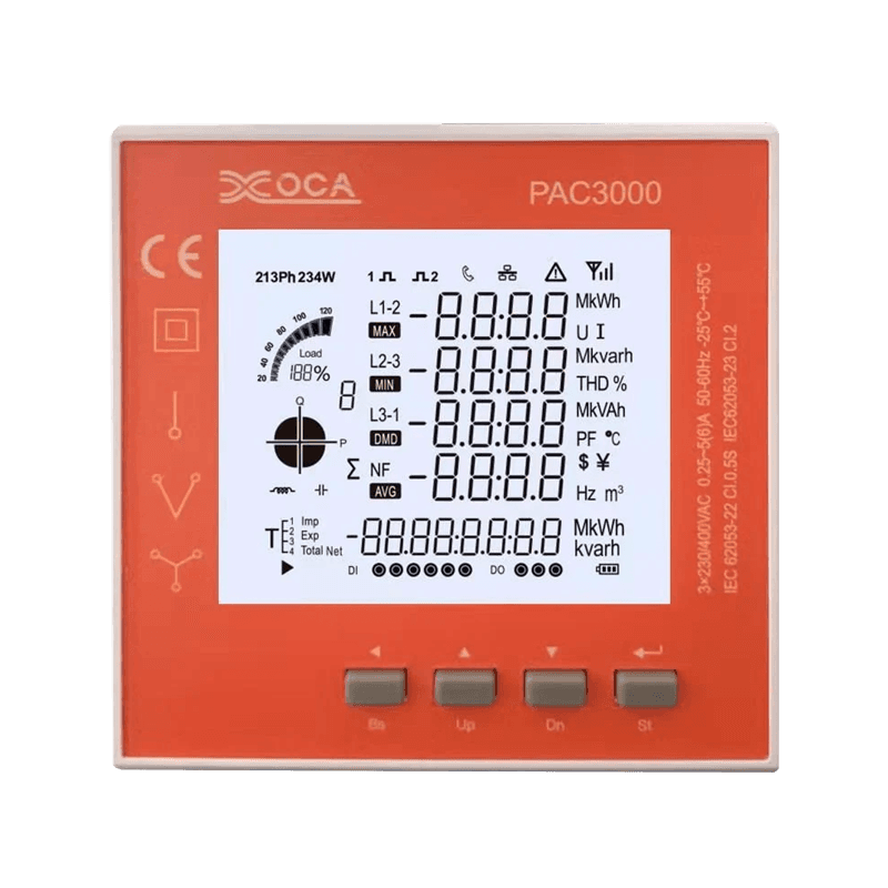 PAC3000 LCD Akıllı Panel Güç Ölçer